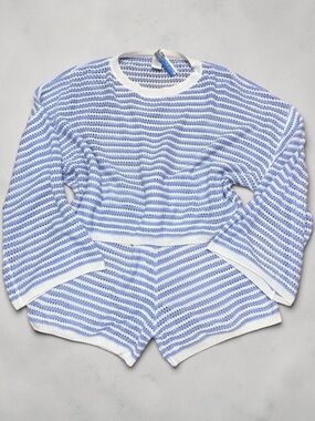 Swim Knit Striped Coverup